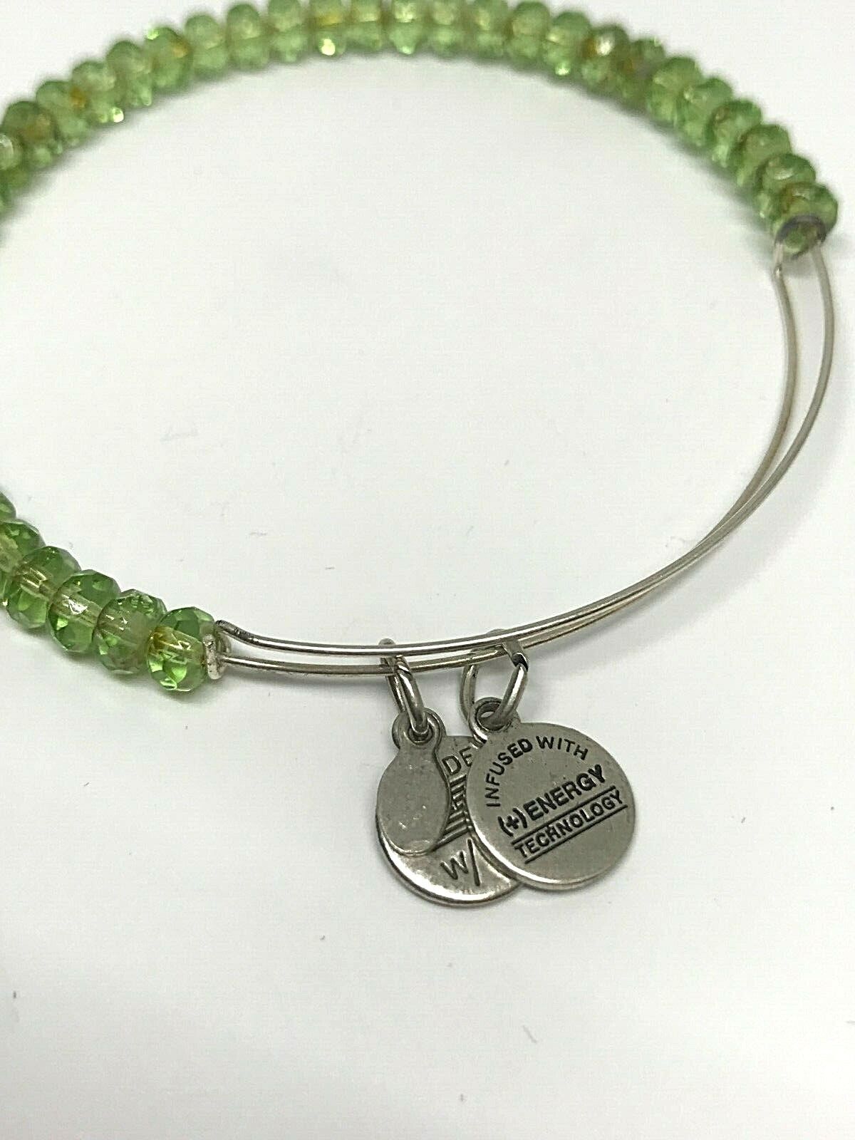 Alex and Ani Green Mantis Beaded Bracelet