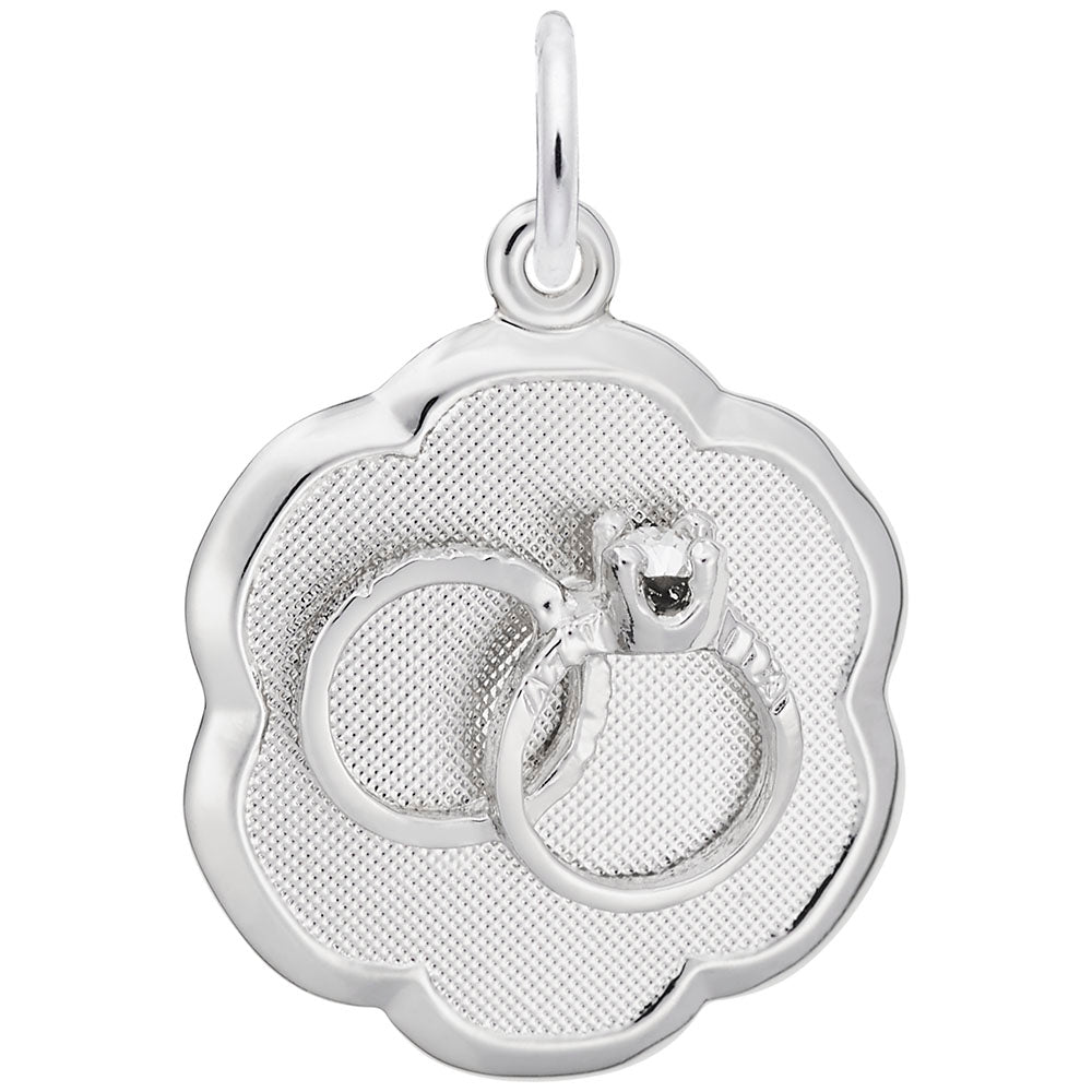 Sterling Silver Wedding Rings Disc Charm