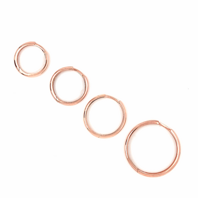 10 Karat Rose Gold Endless Hoop Earring