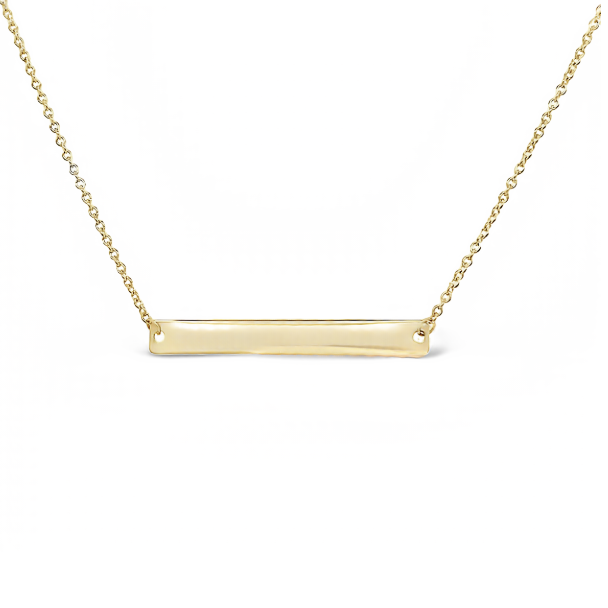 14 Karat Yellow Gold Bar Necklace