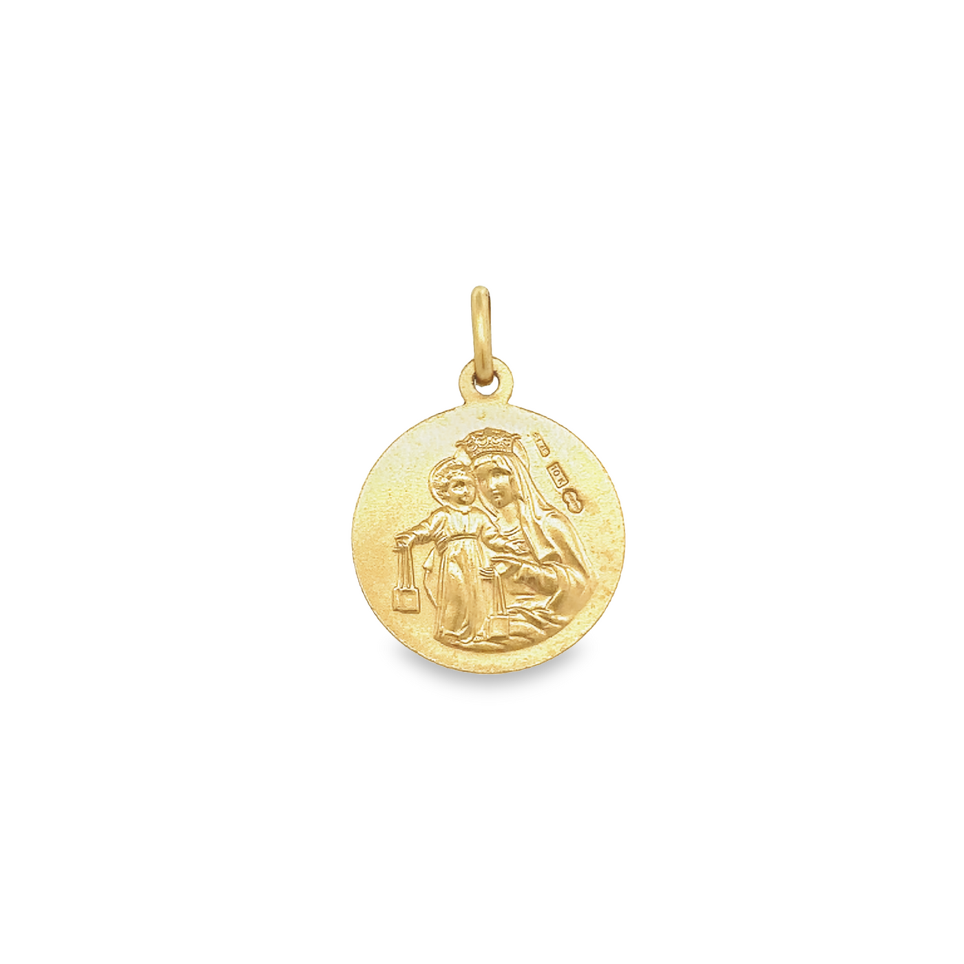 10 Karat Yellow Gold Jesus Medallion Pendant