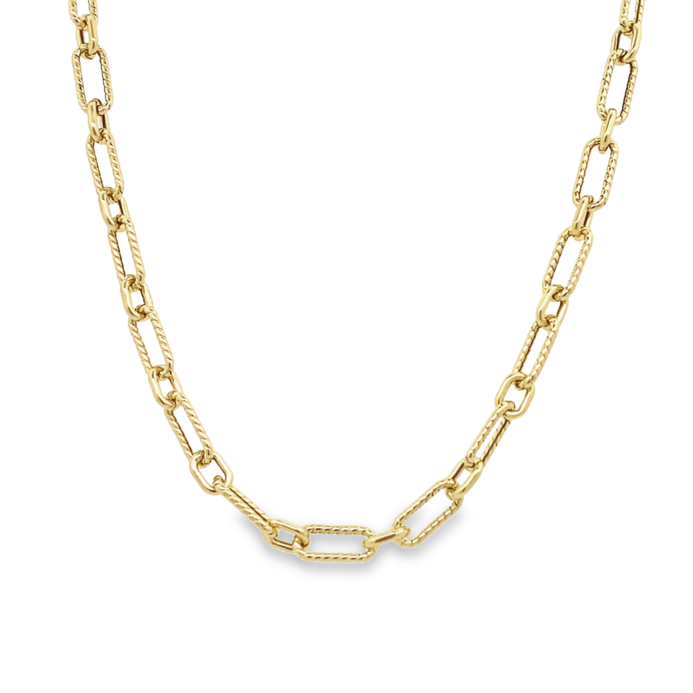 10 Karat Yellow Gold Open Link Necklace