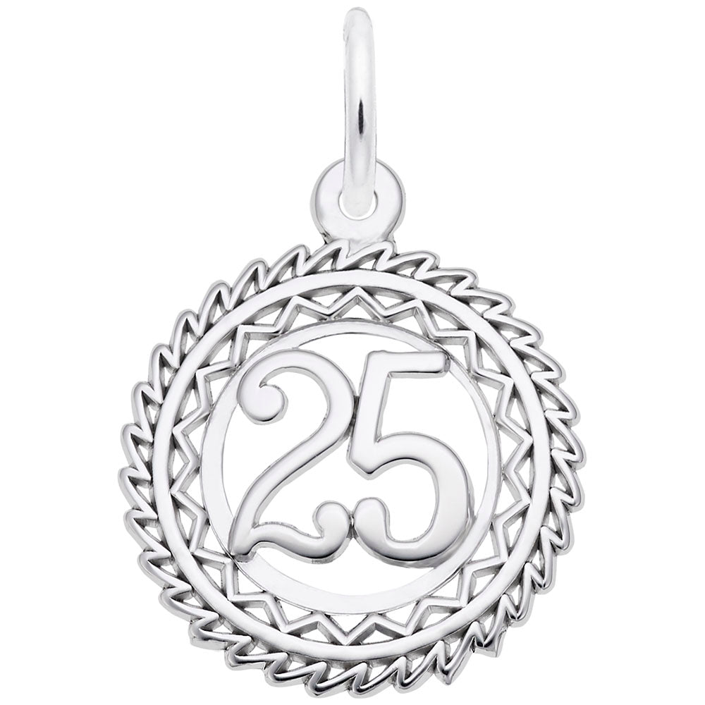 Sterling Silver Twenty Five Charm