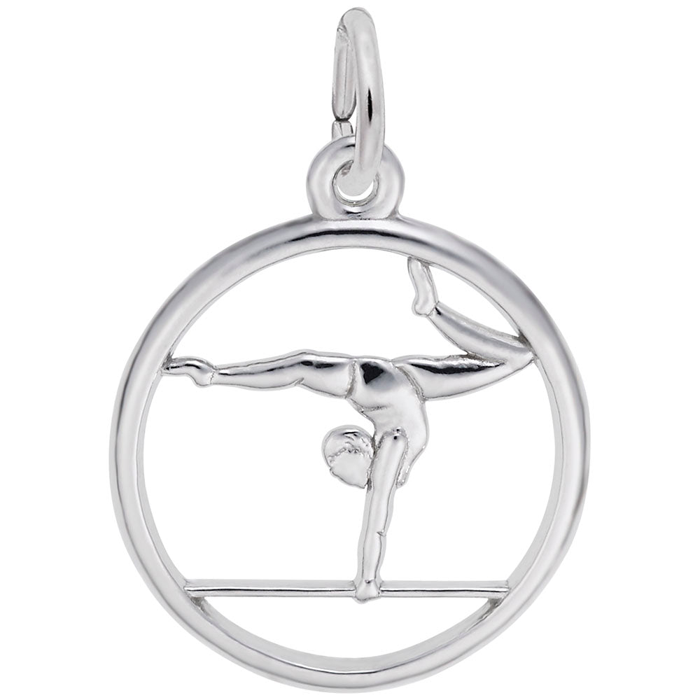 Sterling Silver Gymnast Charm