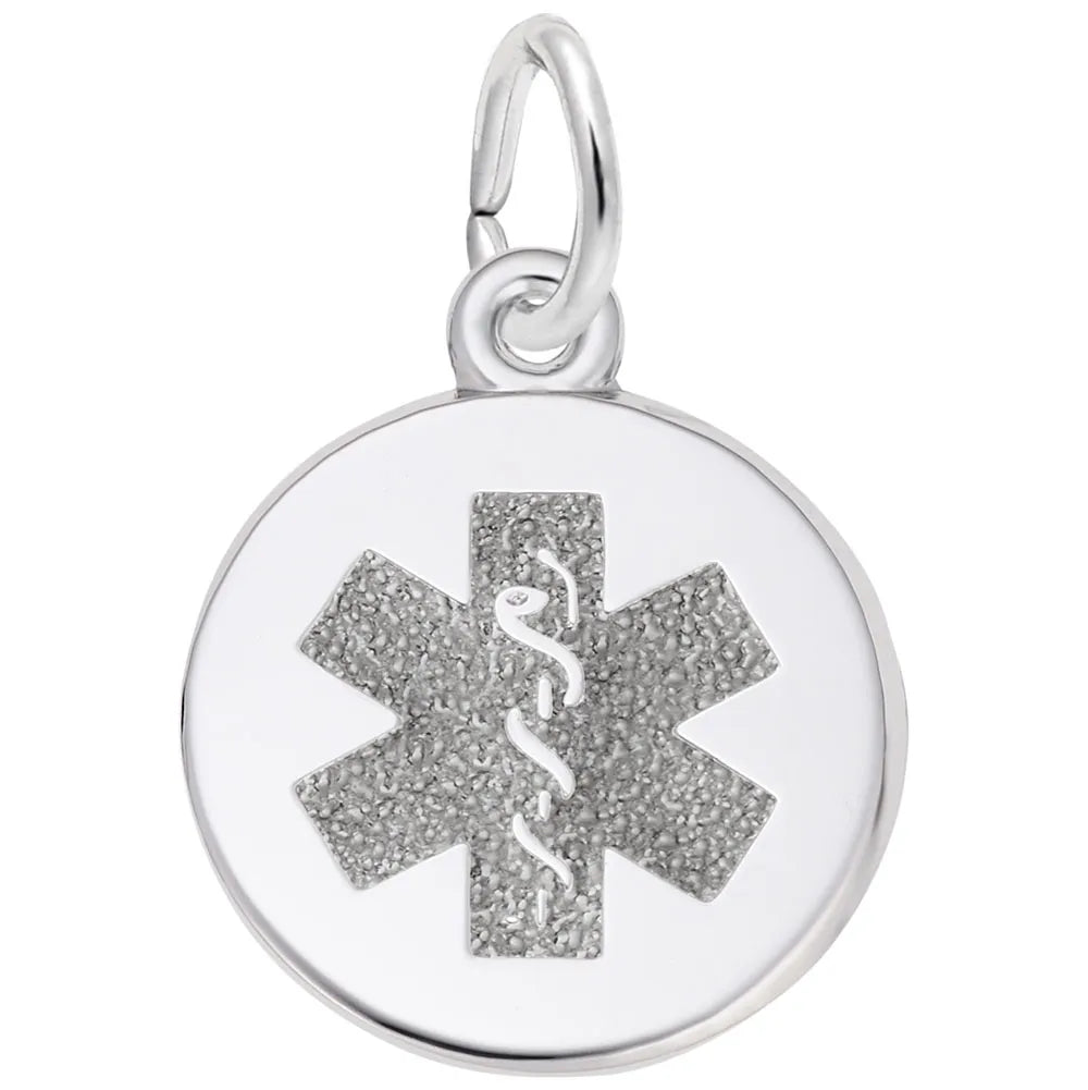 Sterling Silver Small Medical Symbol Charm