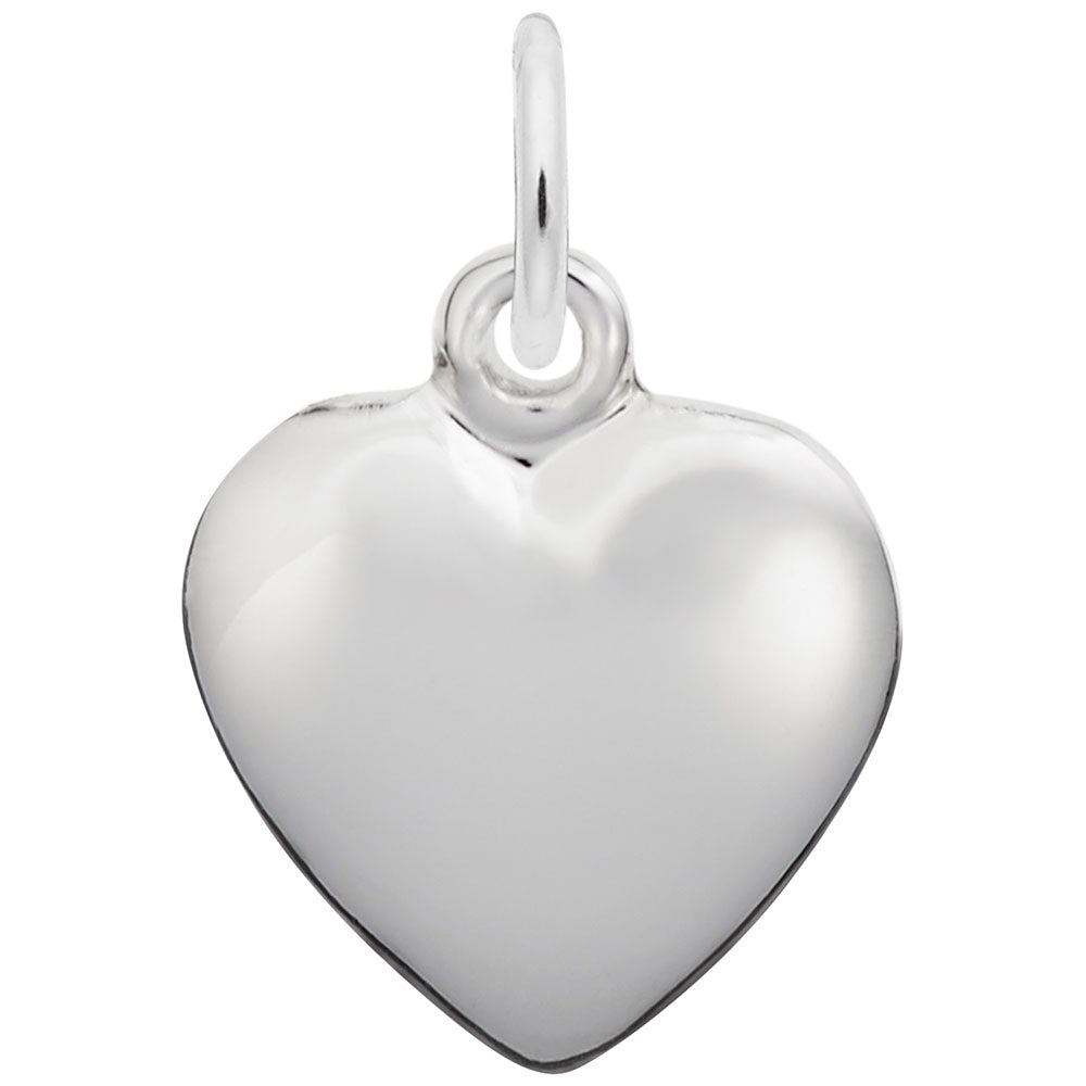 Sterling Silver Medium Puffed Heart Charm