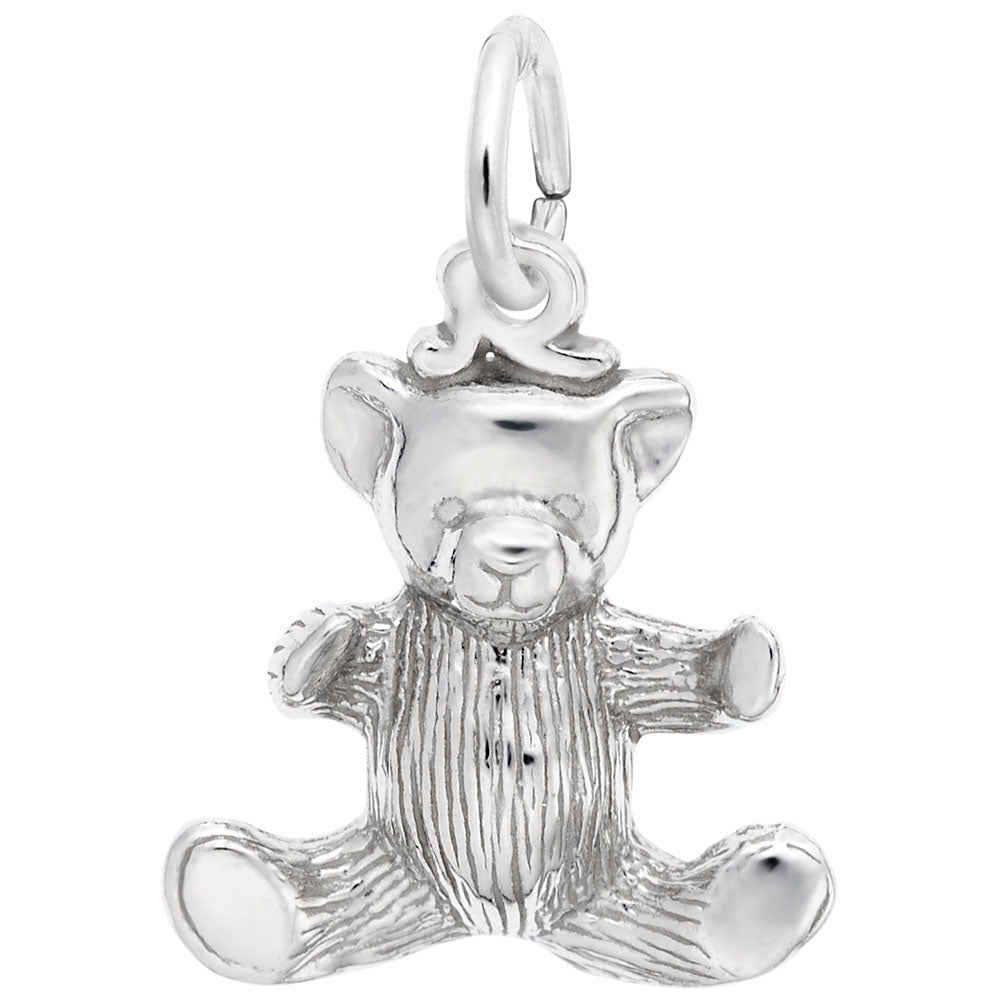 Sterling Silver Small Teddy  Bear Charm
