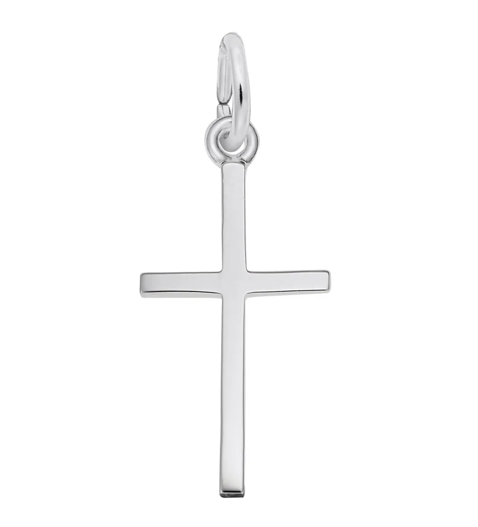 Sterling Silver Medium Thin Cross Charm