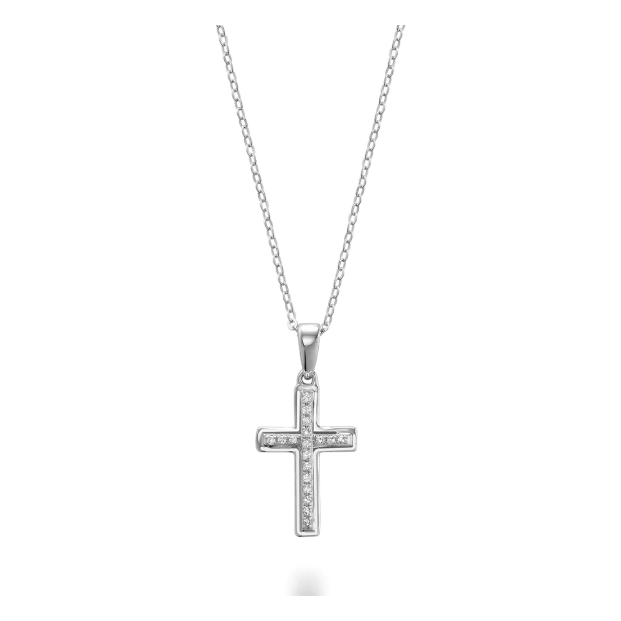 10 Karat Gold 0.06CT Diamond Cross Necklace